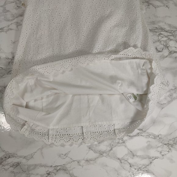 Lilly Pulitzer Tilsbury Dress In White Eyelet Lace Size 8 - Picture 9 of 11